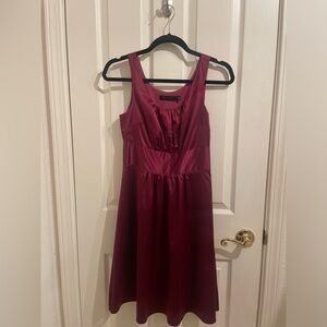 Beautiful burgandy silly like material dress from The Limited
